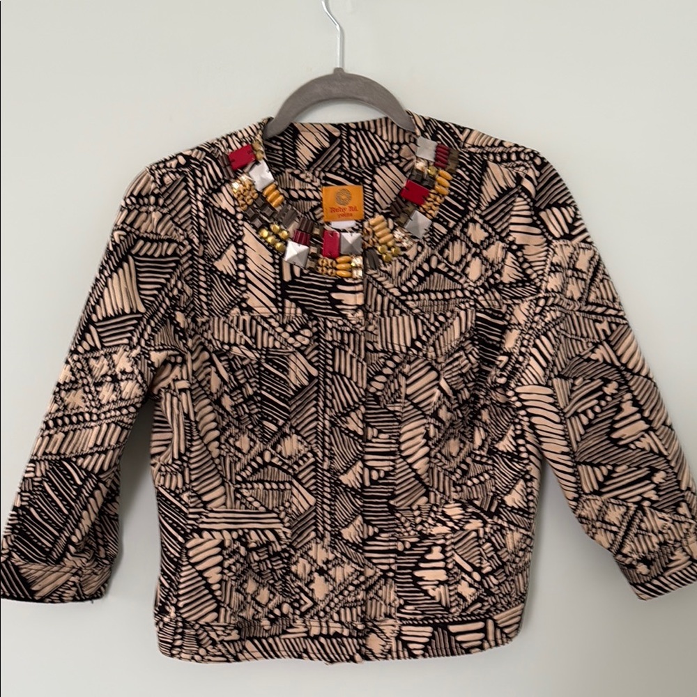 Ruby Rd. Black and Cream Jacket